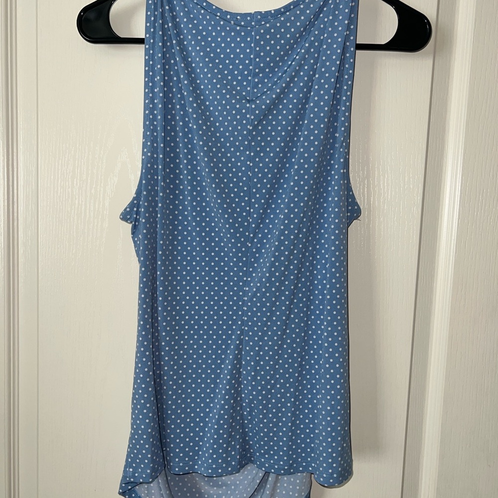 Vince Camuto Blue Polka Dot Tank Top - Picture 3 of 4
